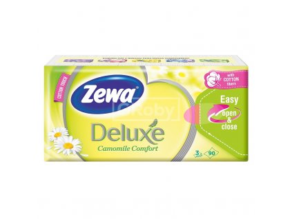 Zewa Deluxe Camomile Comfort papierové kapesníky 3vrst. 90ks