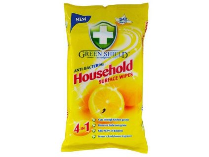 59577 green shield vlhcene utierky na povrchy 4v1 antibacterial citron 50 ks