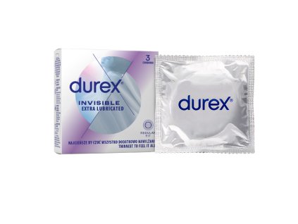 5052197048988 Durex Invisible Extra Lubricated 3 pcs