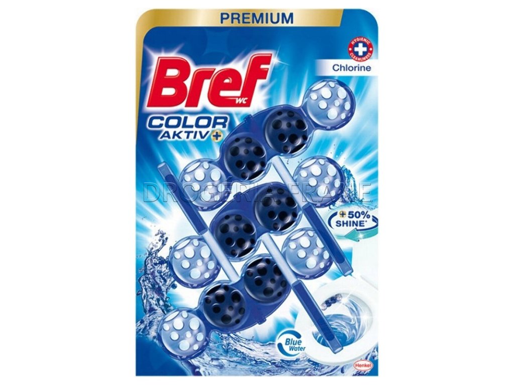 bref color aktiv chlorine wc zaves gulicky 3 x 50 g