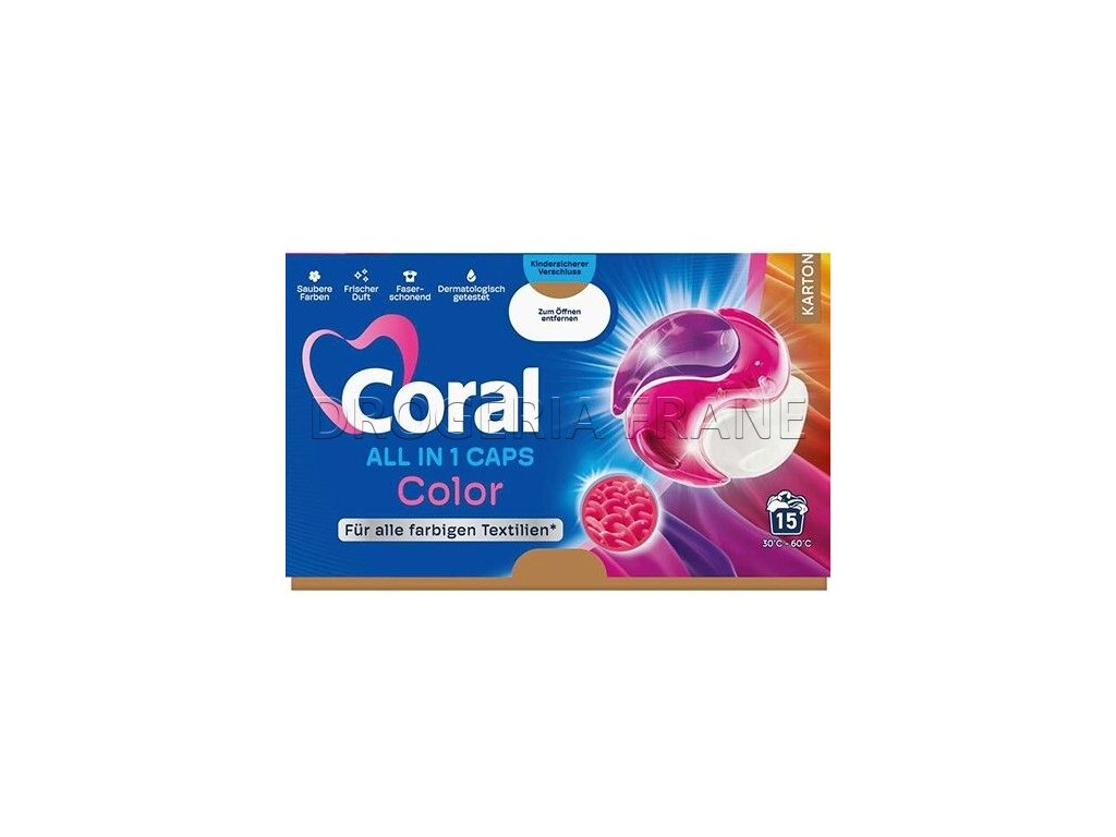 coral color all in 1 caps kapsule na pranie 15 ks