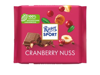 ritter sport cranberry nuss brusnicovy 2orech 100 g