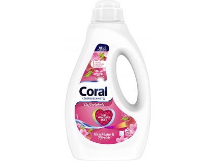 gel na pranie coral color dufterlebnis ceresnovy kvet a broskyna 1 0 l 20 prani