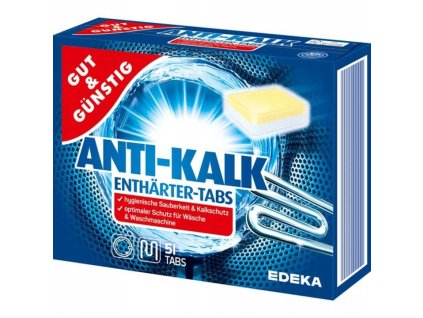 Gut & Gunstig Anti - Kalk Tabletky do práčky na vodný kameň - 51 ks