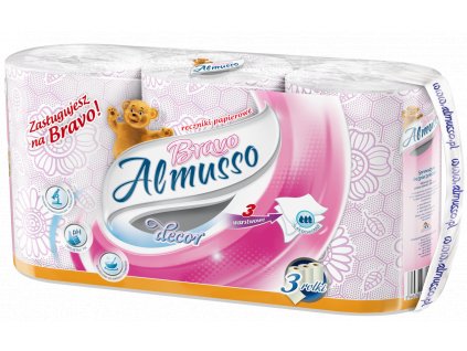 almusso bravo decor 3 vrstvove kuchynske utierky ruzove 3 ks balenie