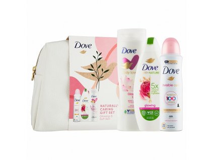 Dove darčeková sada Glowing & Soft skin sprchový gél 250 ml, telové mlieko 250 ml, dezodorant 150 ml