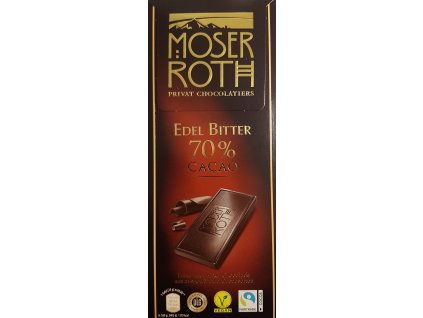 moser roth edel bitter 70 cacao tmava cokolada 125 g
