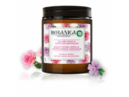 Air wick Botanica Island rose & African geranium vonná sviečka - 205 g