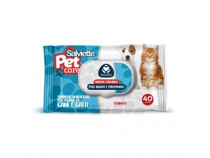 Salviette Pet care vlhčené utierky pre mačky a psov - 40 ks