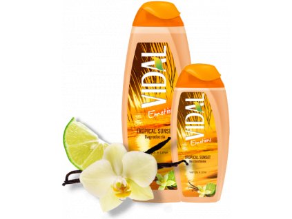 vidal emotions tropical sunset sprchovy gel a pena do kupela 500 ml