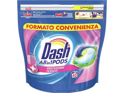 Dash All in pods Protezione tessuti kapsule na pranie  - 43 ks