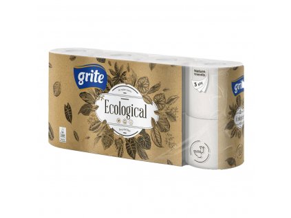 Grite Ecological recykel 3 vrstvový toaletný papier - 8 ks