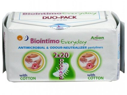 Biointimo Anionové hygienické vložky Intimky Duo pack 40 ks