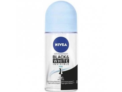 Nivea Black & White invisible Pure dámsky gulôčkový Anti-Transpirant - 50 ml