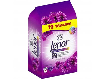 (DE) Lenor Ametyst blutentraum 4x Vorteile prášok na pranie 1,140 kg - 19 praní