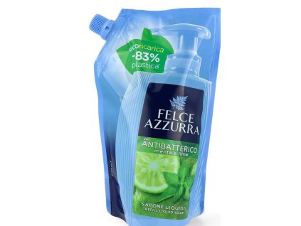 Felce  Azzurra Menta e lime tekuté mydlo na ruky aj tvár (náhradná náplň) - 500 ml