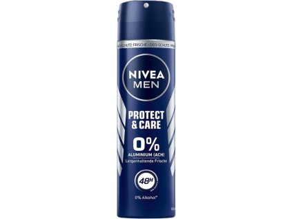 Nivea Protect & Care 0% AL pánsky anti-transpirant spray - 150 ml