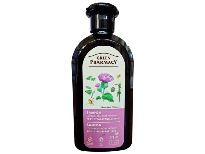 green pharmacy sampon proti vypadavaniu vlasov lopuch a psenicne proteiny 350 ml