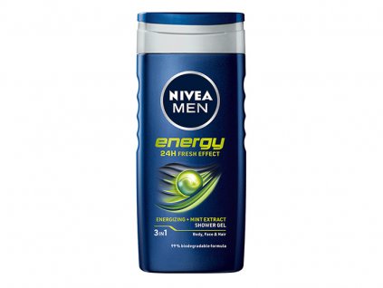 Nivea men Energy 3 v 1 pánsky sprchový a vlasový šampón - 250 ml