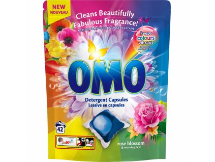 Omo color Rose blossom & morning dew kapsule na pranie  - 42 ks