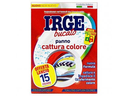 Irge bucato brúsky na zachytávanie farieb do práčky - 15 ks