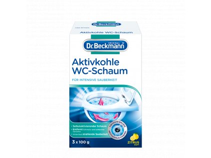 Dr. Beckmann Aktivkohle WC-Schaum čistič na odpady toalety - 3 x 100 g
