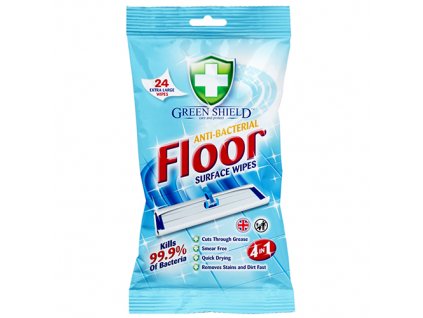 Green shield Floor Anti-bacterial vlhčené čistiace obrúsky - 24 ks