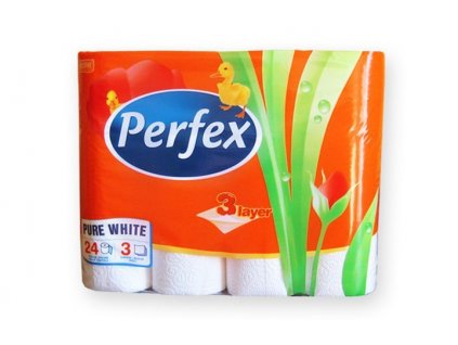 Perfex Pure white 3-vrstvový toaletný papier - 24 ks