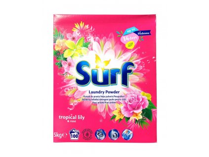 surf tropical lily rose prasok na pranie 5 0 kg 100 prani