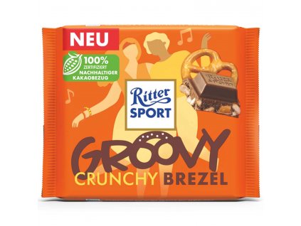 ritter sport groovy crunchy brezel creamy milk mliecna cokolada 100 g