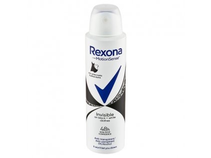 rexona invisible onblack white 48 h damsky antirespirant 150 ml