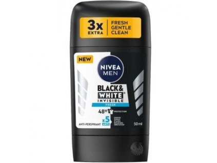 nivea black white invisible fresh stick anti perspirant 48 h 50 ml