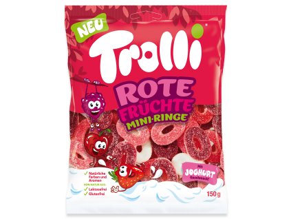 trolli rote fruchte mini ringe joghurt ovocne zele cukriky 150 g