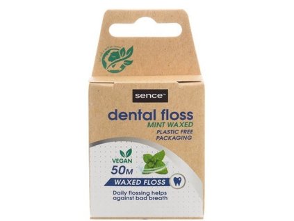 sence dental floss mint bambusova dentalna nit 50 m