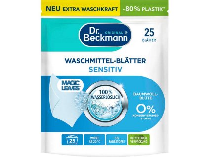 dr beckmann magic leaves sensitive listy na pranie 25 ks