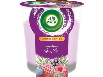 Air wick Sparkling Berry Bliss vonná sviečka essential oils -220 g