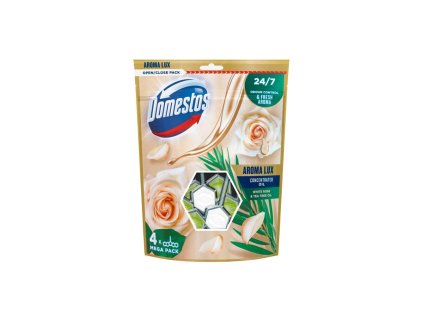 domestos aroma lux white rose tea tree oil tuhy wc blok 4 x 55 g
