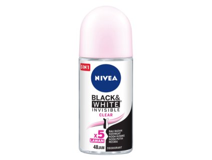 Nivea Black & White invisible Clear dámsky gulôčkový Anti-Perspirant - 50 ml