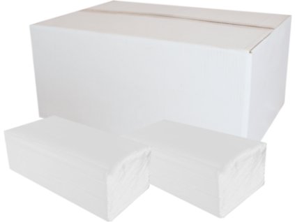 Karen ZZ skladané papierové utierky biele 2vrst. 25 x 20 cm - 3000 ks