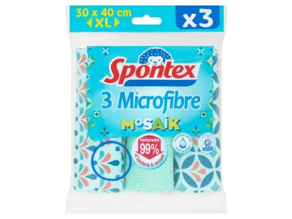 spontex microfibre mosaik mirkroutierky 30 x 40 cm 3 ks balenie