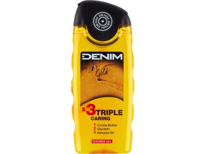 Denim Gold x 3 Triple caring pánsky sprchový gél - 250 ml