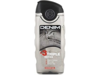 Denim Black x 3 Triple detox pánsky sprchový gél - 250 ml