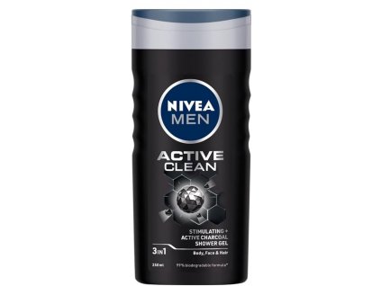 nivea men active clean 3 in 1 pansky sprchovy gel 250 ml