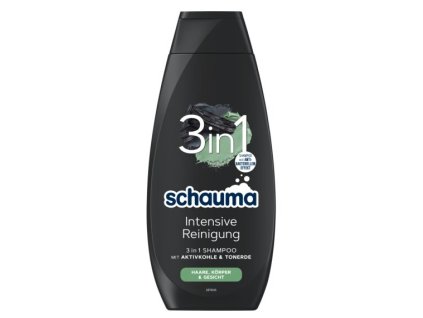 (DE) Schauma Intensive reinigung 3 in 1 pánsky šampón na vlasy a telo - 400 ml