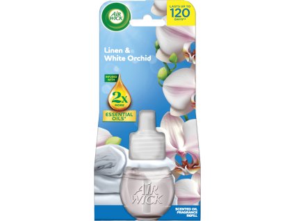 air wick crisp linen white orchid elektricky osviezovac vzduchu napln 120 dni 19 ml