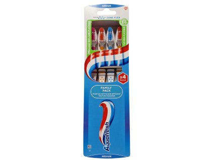 aquafresh family pack zubna kefka medium 4 ks