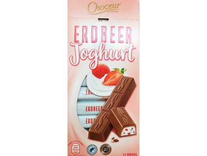 (DE) Choceur Jogurt & Jahoda čokoládové mliečne tyčinky 11 ks - 200 g