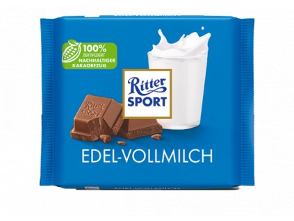 ritter sport mliecna cokolada edel vollmilch 100 g