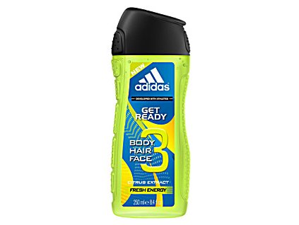 Adidas Get Ready Fresh energy sprchový gél na telo, tvár a vlasy - 250 ml