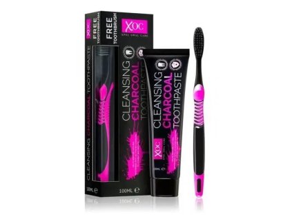 xoc charcoal zubna pasta s aktivnym uhlim 100 ml zubna kefka